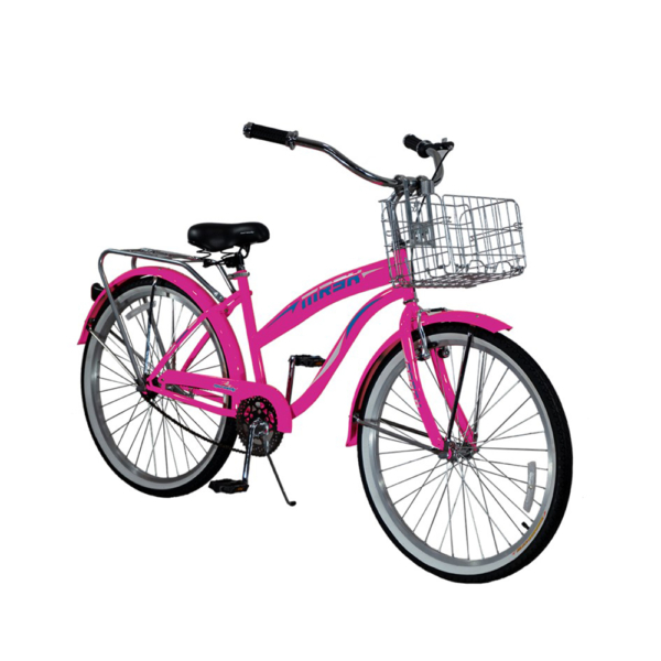 bicicleta murasaki con cesta rosa para cuba