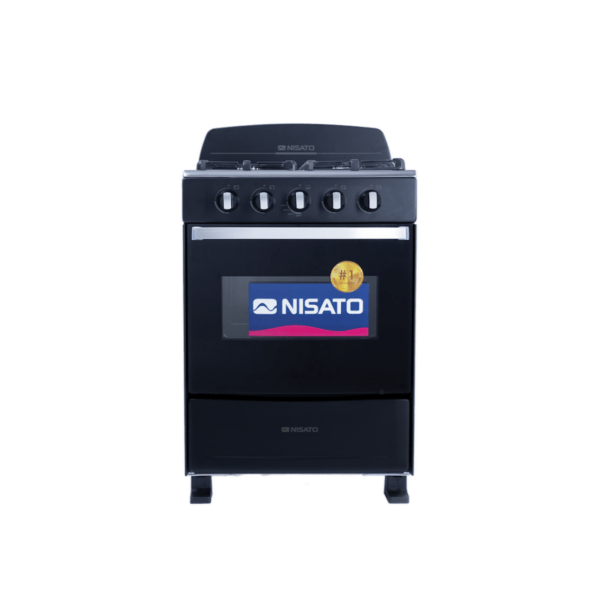 Cocina a gas 24 pulgadas con horno marca nisato color negro con entrega en la habana cuba
